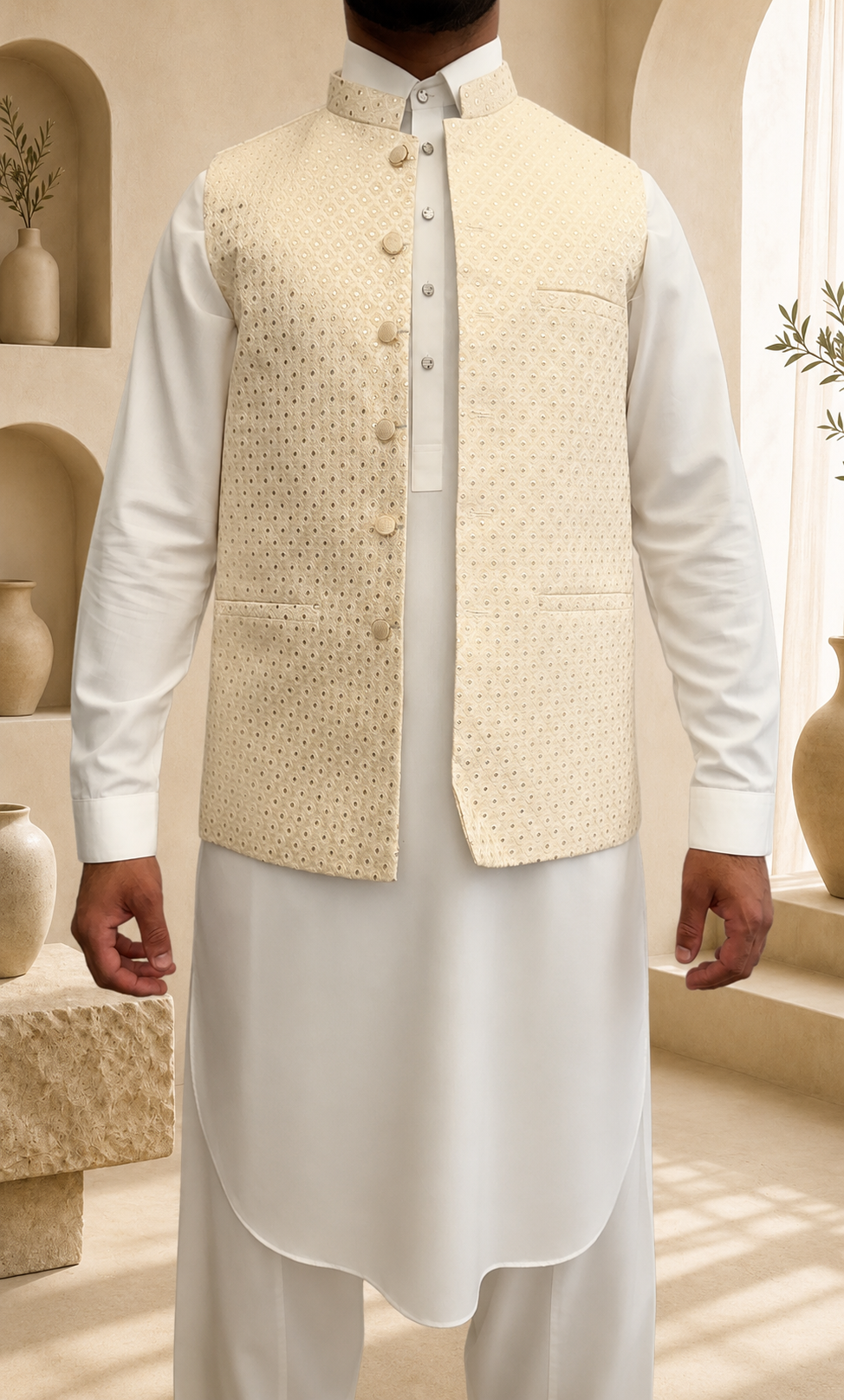 Diamond Jacquard Waistcoat