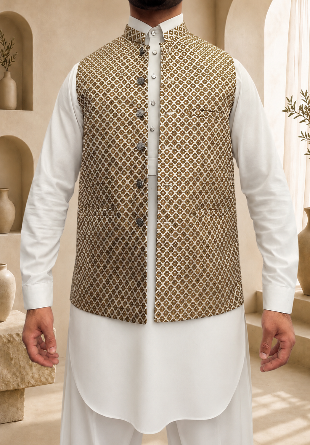 Diamond Jacquard Waistcoat
